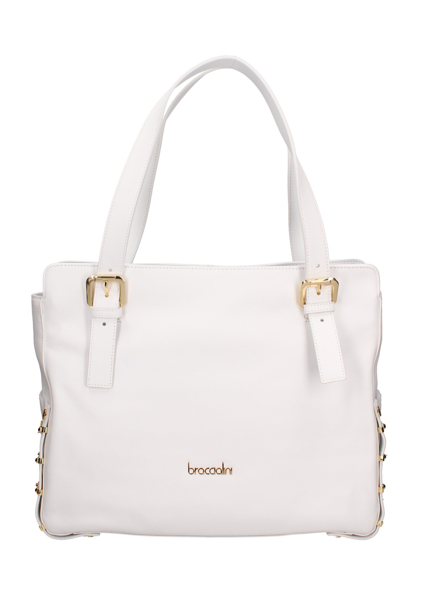 Cesena Borsa a spalla da donna 100% pelle B17221-BIANCO Braccialini