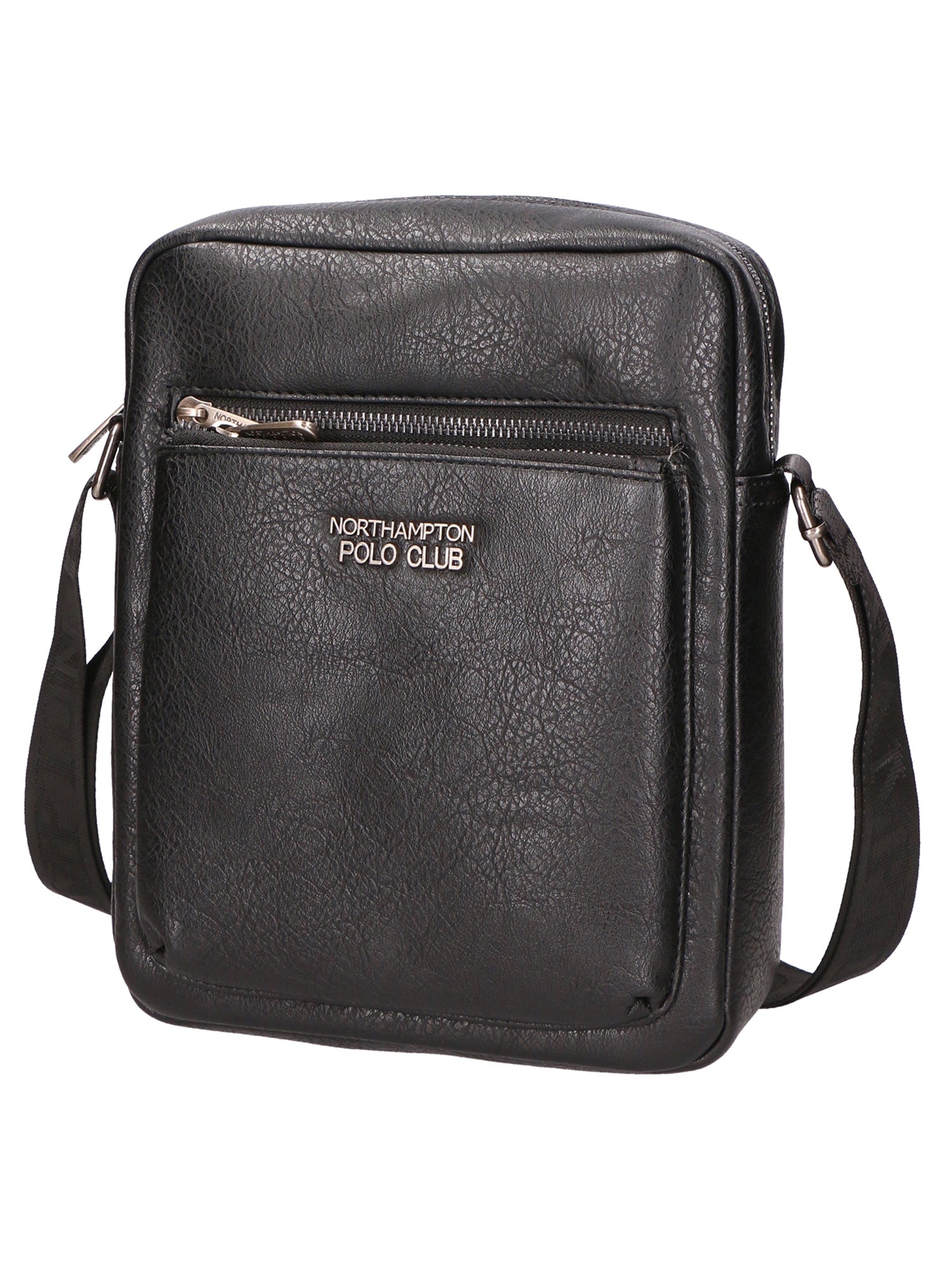 Borsa a tracolla uomo 100% PU Leather PCL3000-BLACK Northampton Polo Club