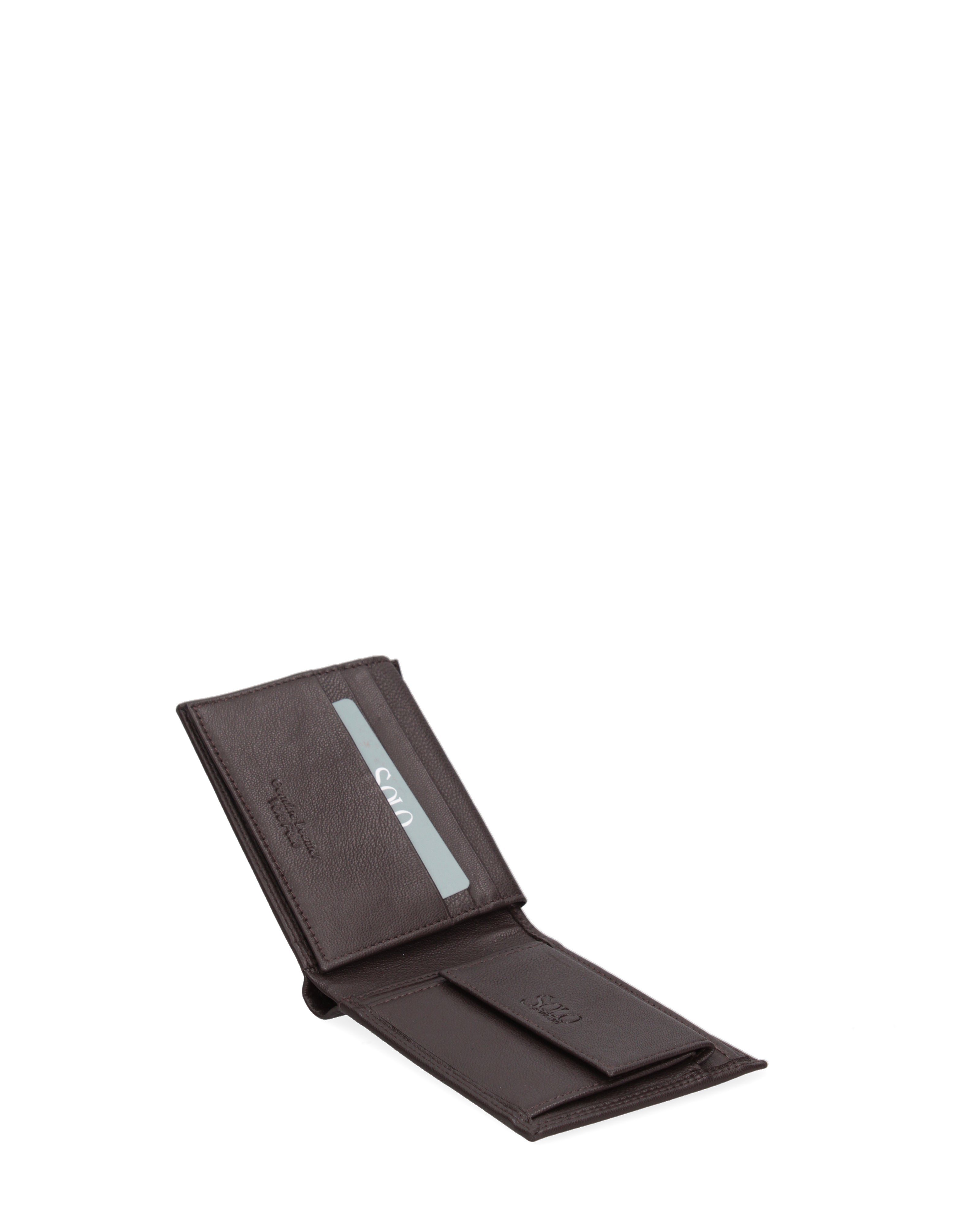 Portafoglio uomo in vera pelle Casual K35358P029-T.MORO Solo Soprani