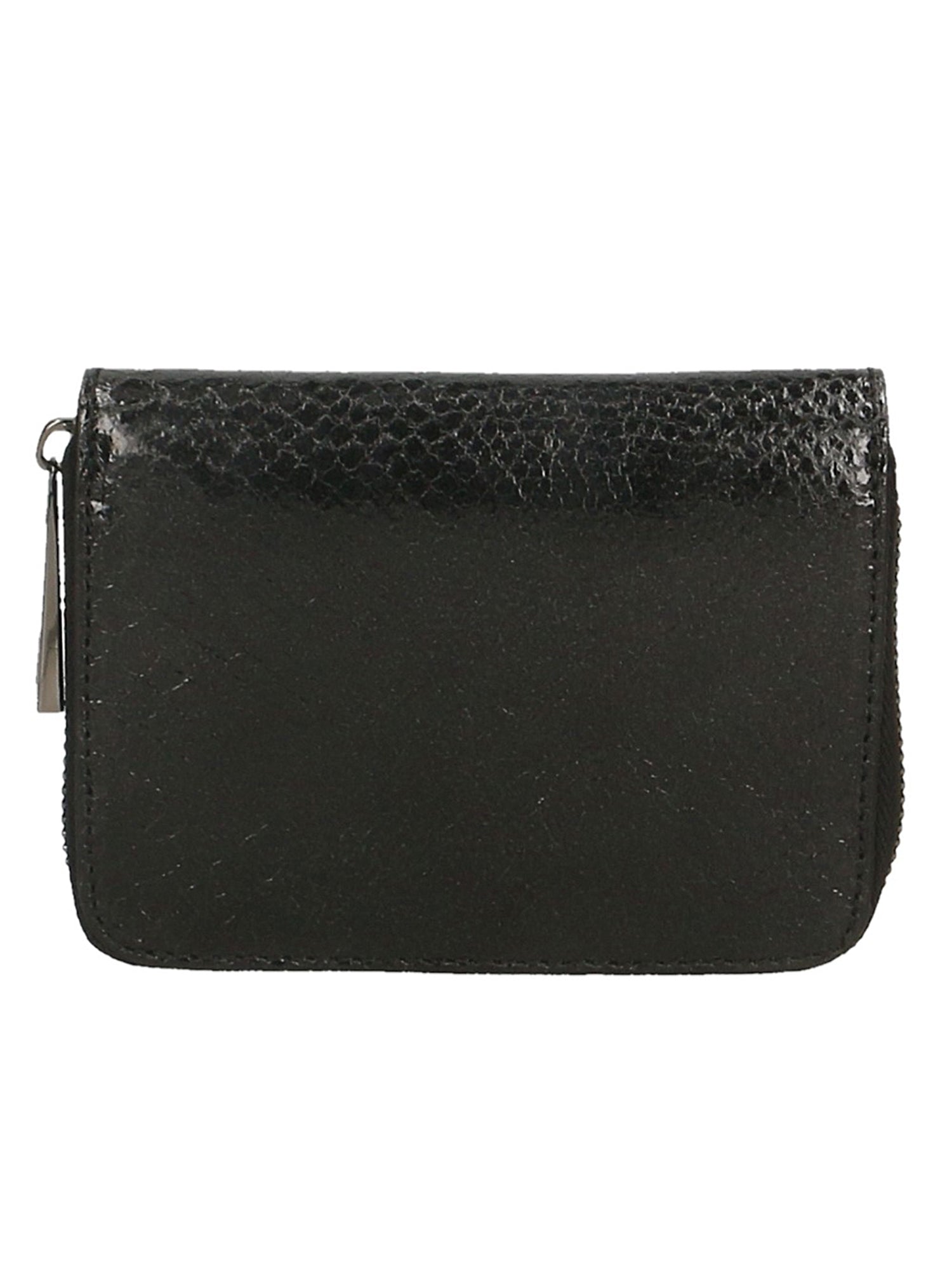 Nohemi Portafoglio donna vera pelle Zip 524072-NERO BLACK Gave Lux