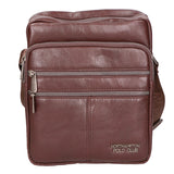 Borsa a tracolla uomo 100% pelle PU PCL3103-COFFEE Northampton Polo Club