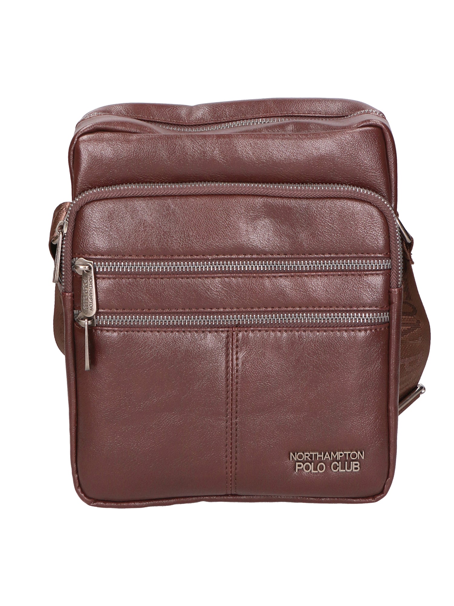 Borsa a tracolla uomo 100% pelle PU PCL3103-COFFEE Northampton Polo Club