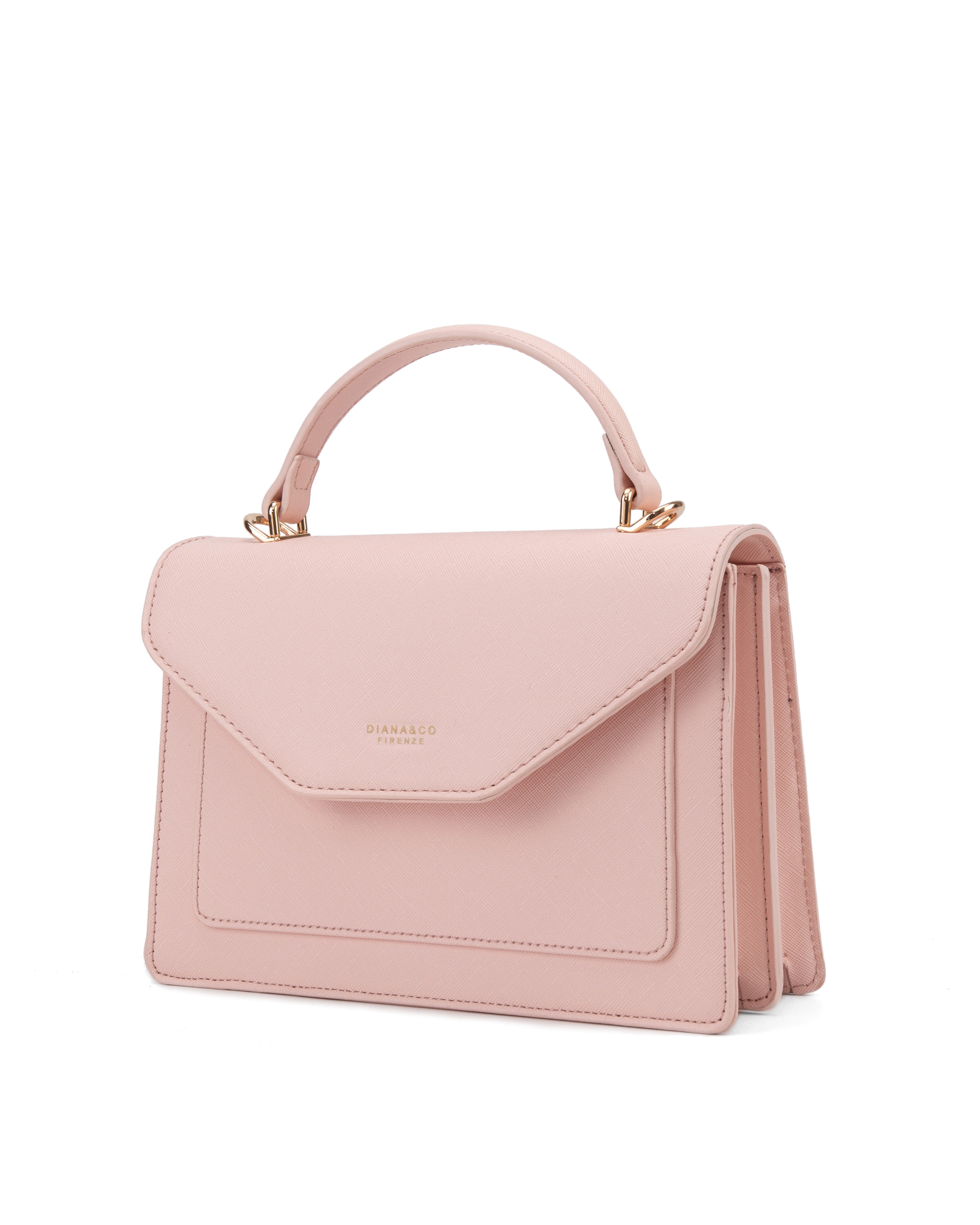Borsa a mano da donna 100% pelle vegana PU 700-2PT-ROSE Diana&co
