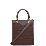 Borsa a mano da donna Misto pelle e tessuto 07149-D23 T.MORO Roberta Rossi