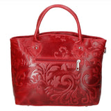 Enza Borsa a mano da donna Vera pelle 8007023FBG-023 ROSSO Gave Lux