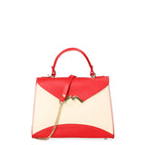 Auriga Chic Borsa a mano da donna Vera pelle 8924-BEIGE+ROSSO Gave Lux