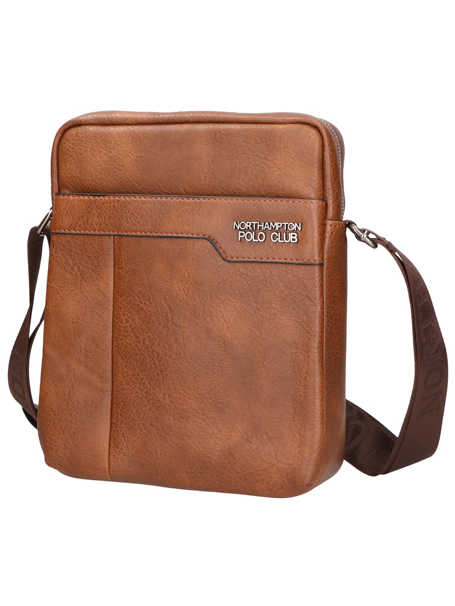 Borsa a tracolla uomo in pelle PU Casual PCL3001-BROWN Northampton Polo Club