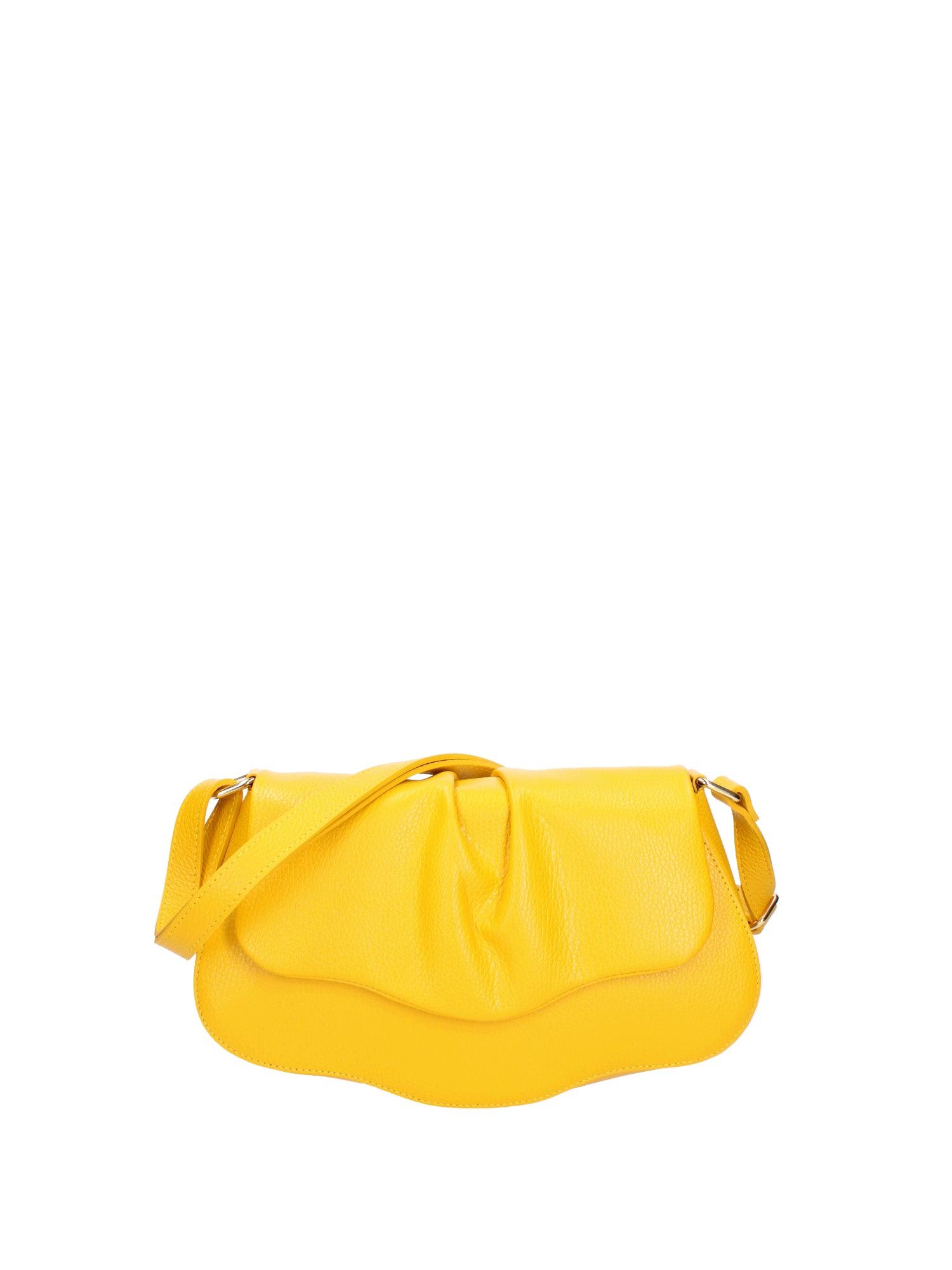 Borsa a spalla da donna Vera pelle 07152-D04 GIALLO Viola Castellani