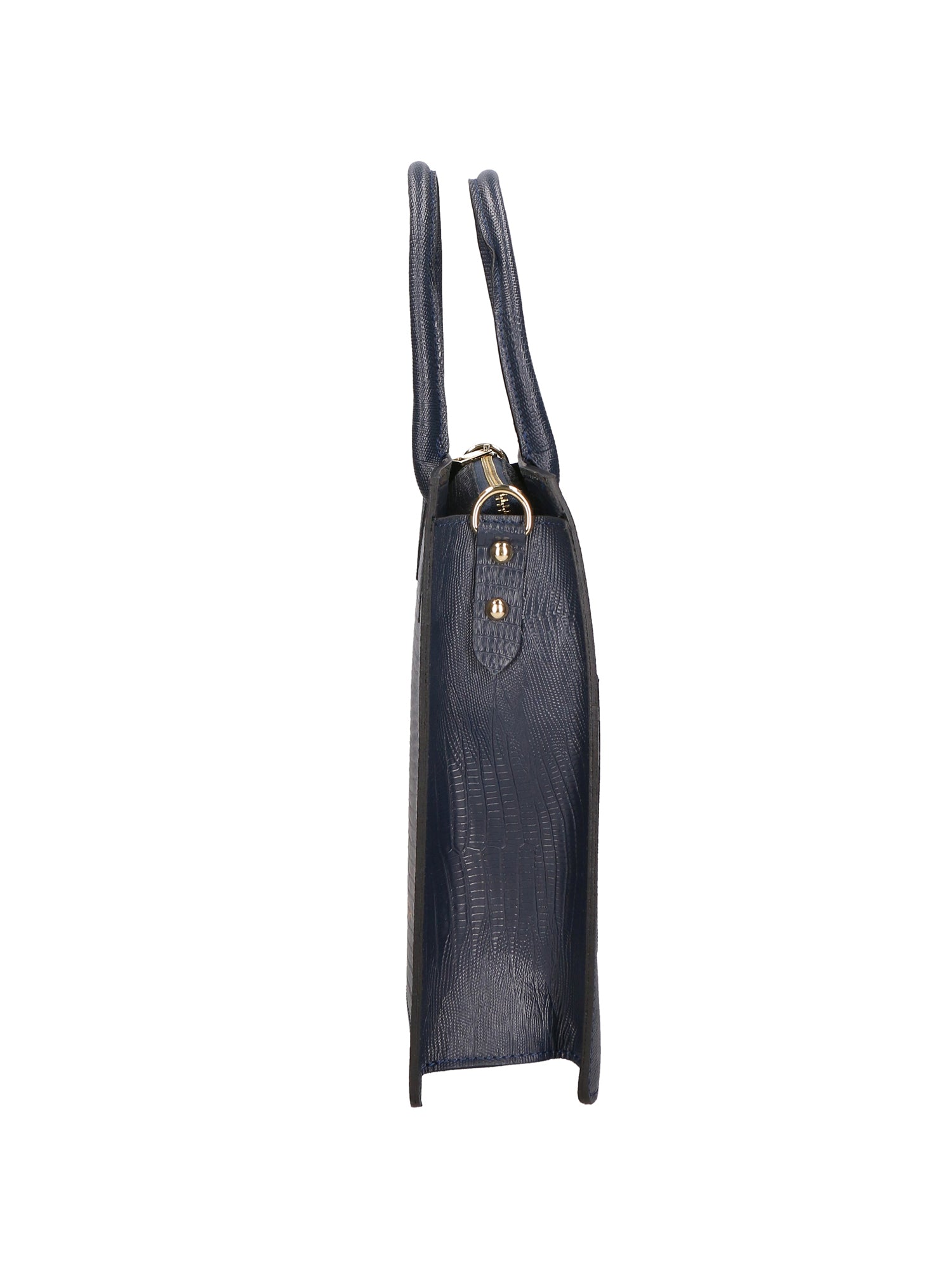 Giulia Borsa a mano da donna Vera pelle effetto cocco 468W-LU26 BLU SCURO Viola Castellani