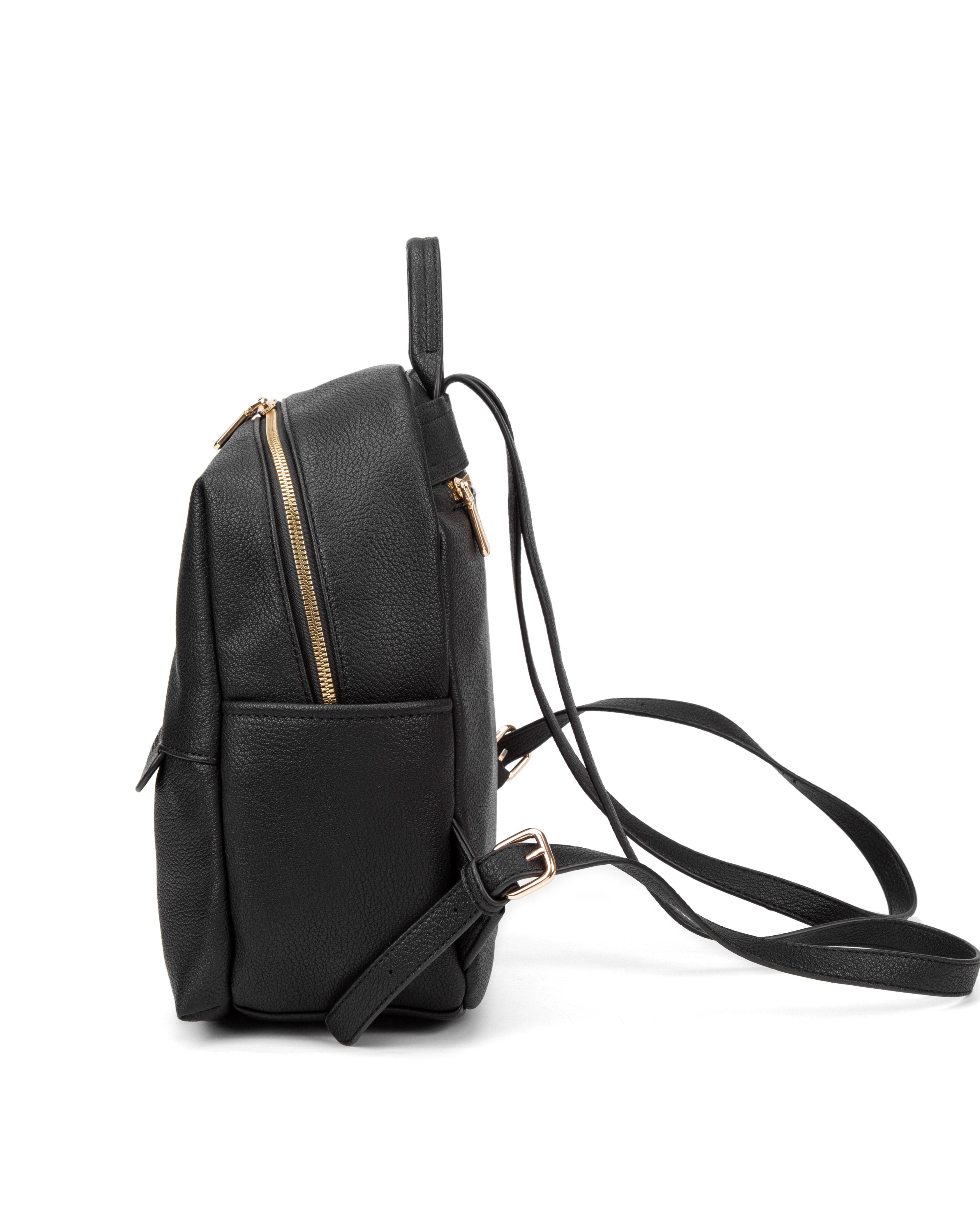 Zaino da donna in pelle vegana Casual 740-2PT-BLACK Diana&co