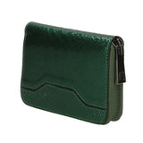 Nohemi Portafoglio donna vera pelle Zip 524072-VERDE GREEN Gave Lux