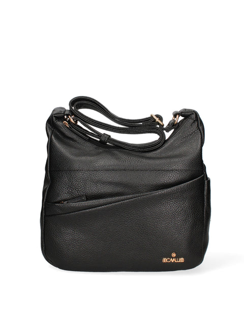 Borsa a tracolla da donna Ecopelle BC1382-BLACK