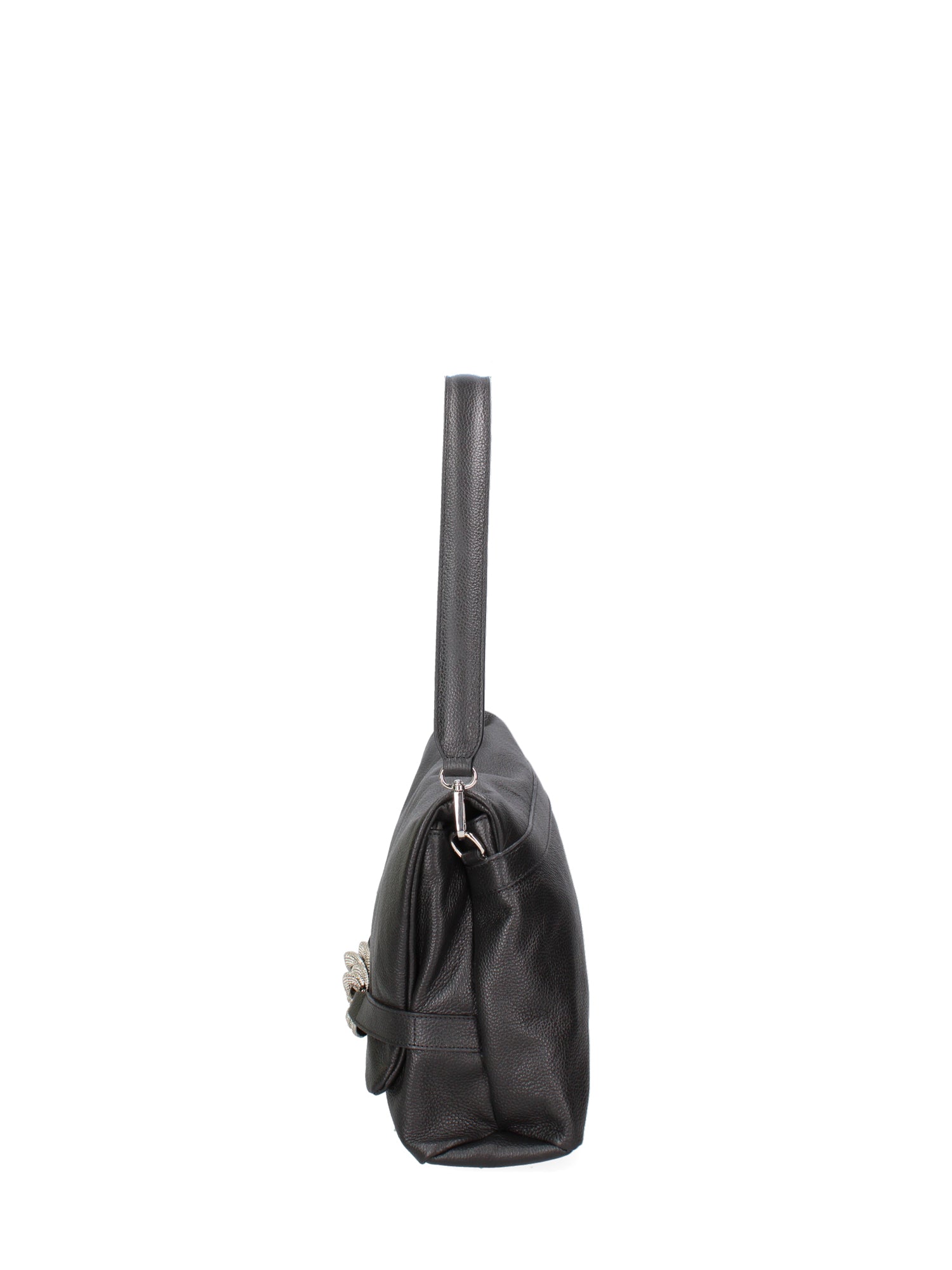 Borsa a spalla da donna 100% vera pelle JR-W-1160L-DO-BLACK + SILVER John Richmond