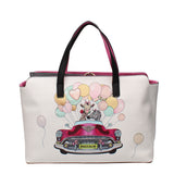 100% poliuretano B16442-BIANCO Borsa a mano da donna Modello Allegria Braccialini