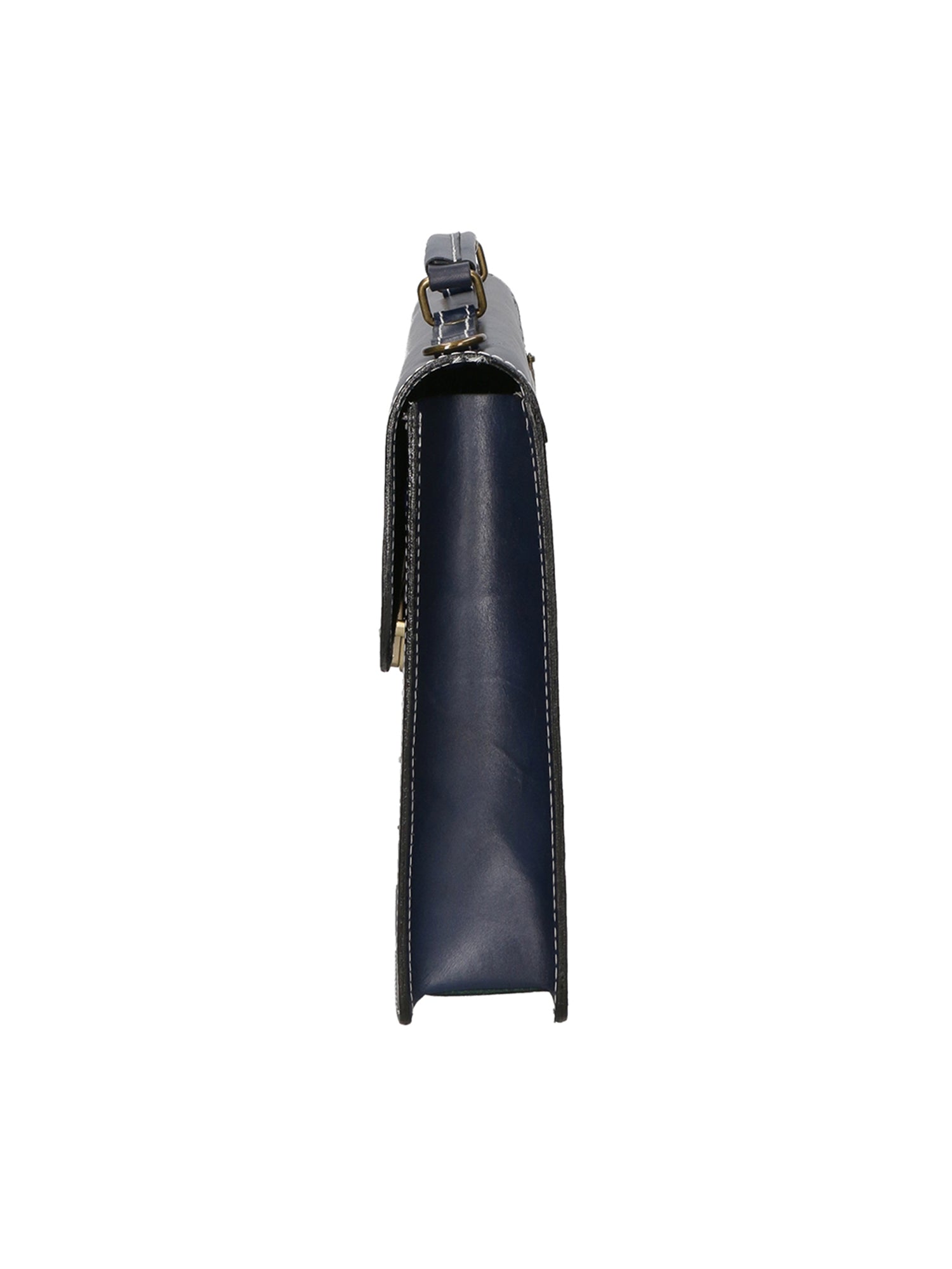Dafne Borsa da lavoro unisex Vera pelle 7004-BLU Gave Lux