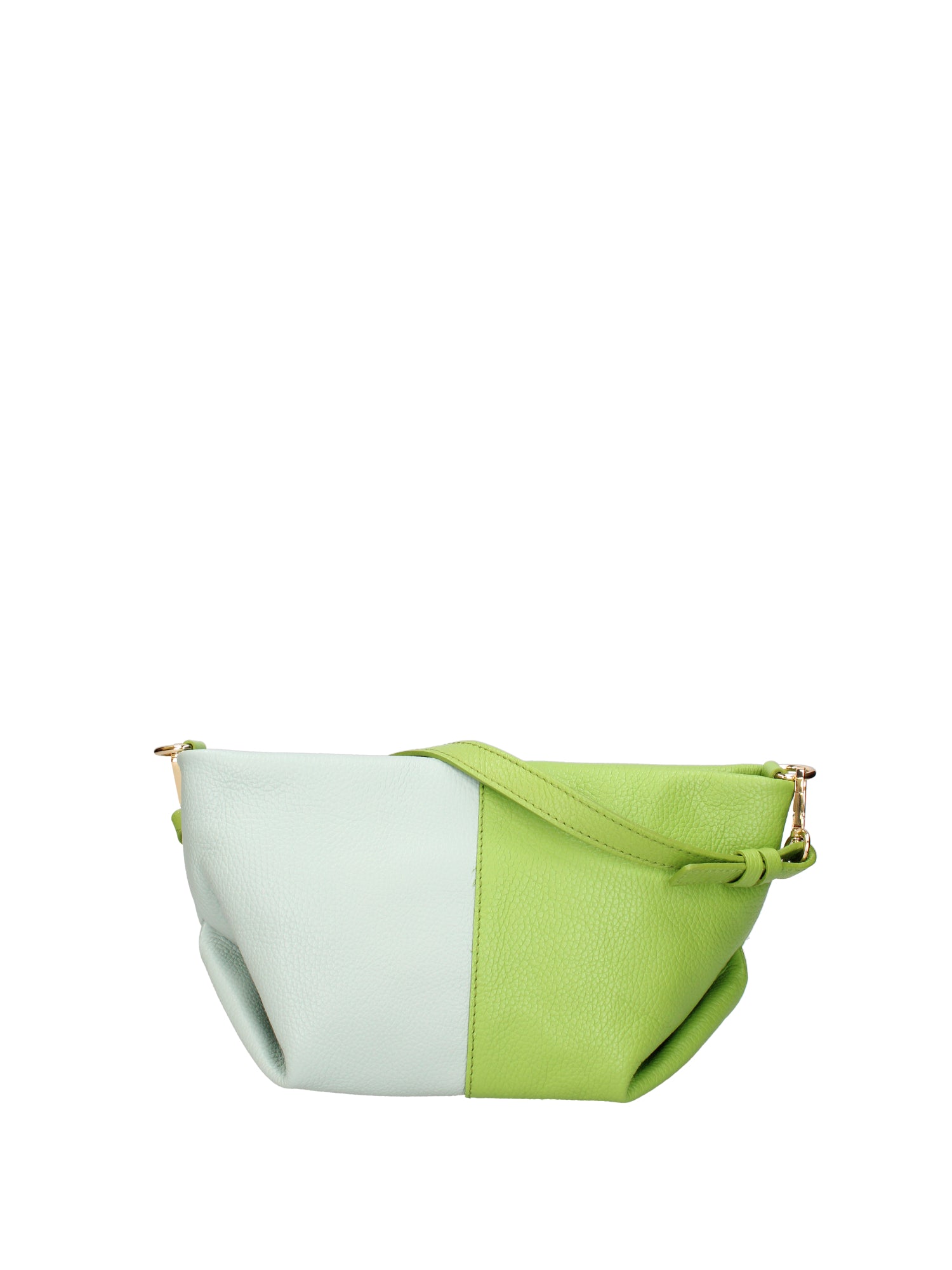 Borsa a spalla da donna Vera pelle 07165-D12 KIWI+D102 CIELO Roberta Rossi