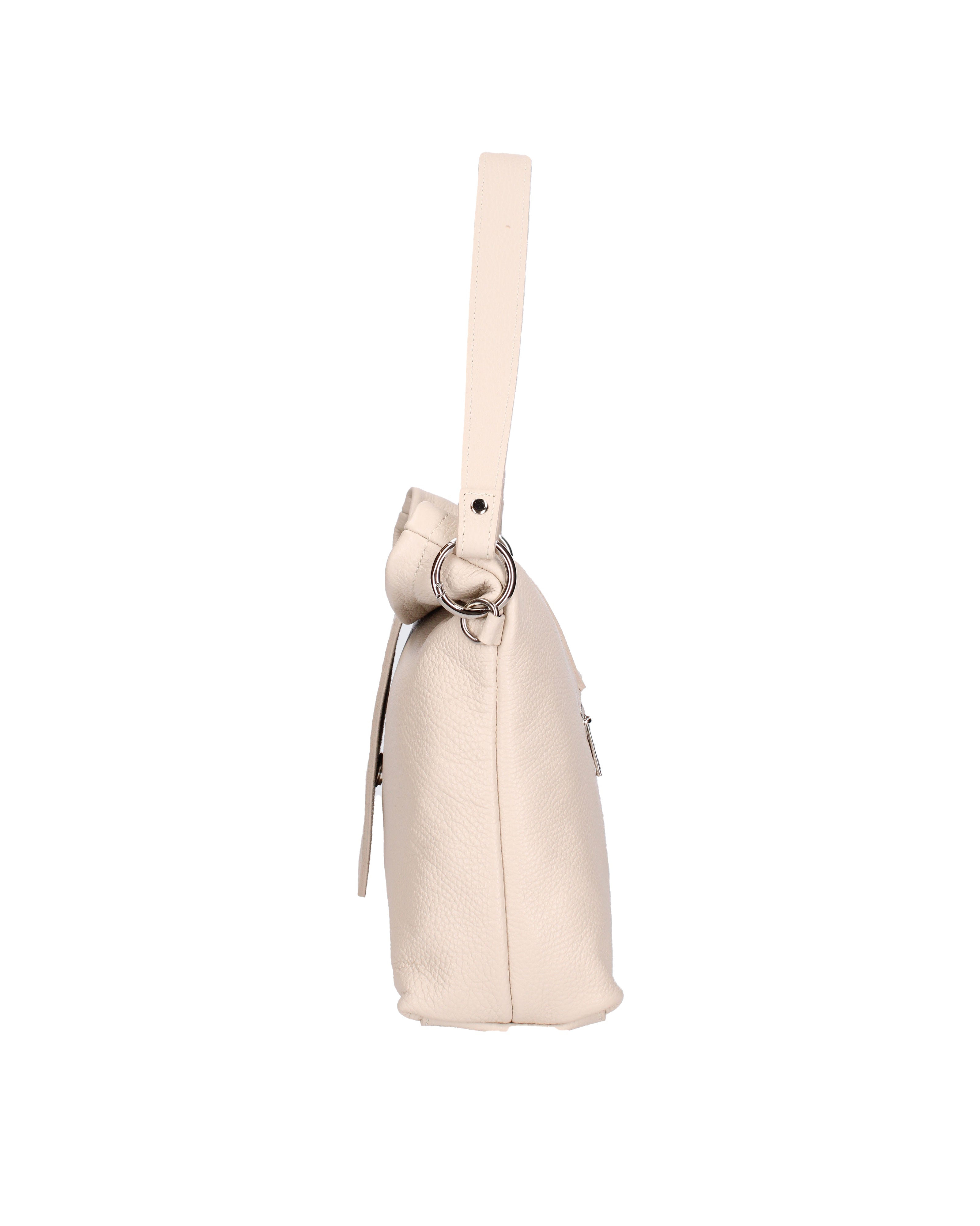 Grace Borsa a spalla da donna Vera pelle 07158-D37 LATTE Viola Castellani
