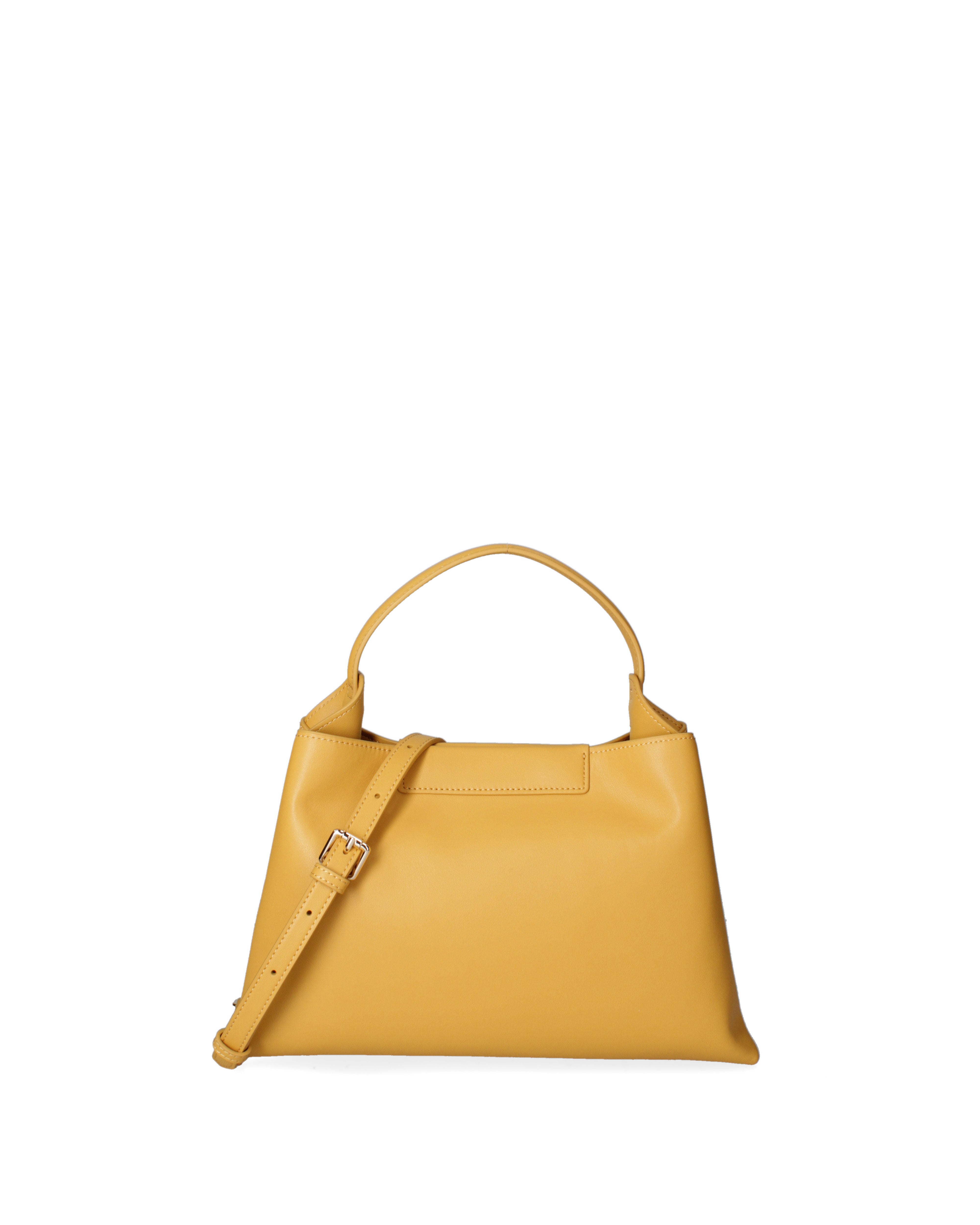 Borsa a mano da donna 100% pelle riciclata 07227-Light yellow Viola Castellani