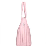 Borsa a spalla da donna Misto pelle e tessuto 07155-D56 PINK Roberta Rossi