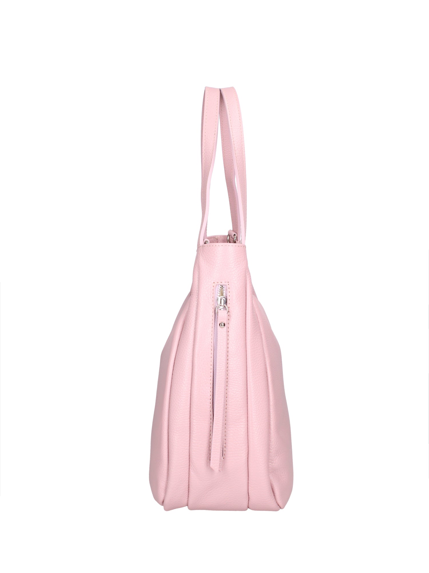 Borsa a spalla da donna Misto pelle e tessuto 07155-D56 PINK Roberta Rossi