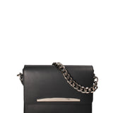Borsa a tracolla da donna Vera pelle ruga JR-W-1126RU-BLACK-SILVER John Richmond