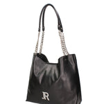 Borsa a spalla da donna 100% vera pelle JR-W-1100-TY-BLACK + SILVER John Richmond