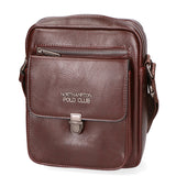 Borsa a tracolla uomo in pelle PU Casual PCL3083-BROWN Northampton Polo Club