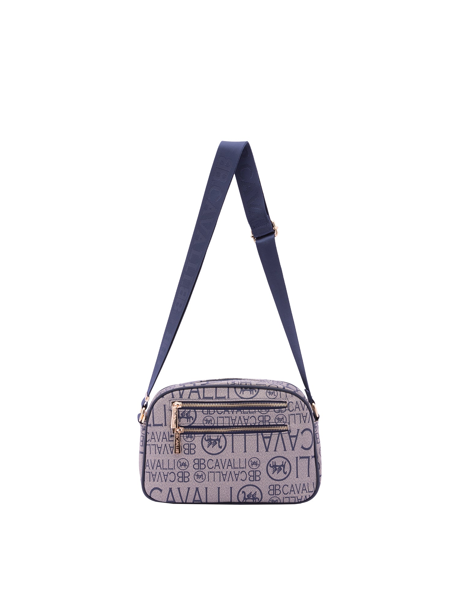 Borsa a tracolla da donna Ecopelle BC1362-BLU B Cavalli