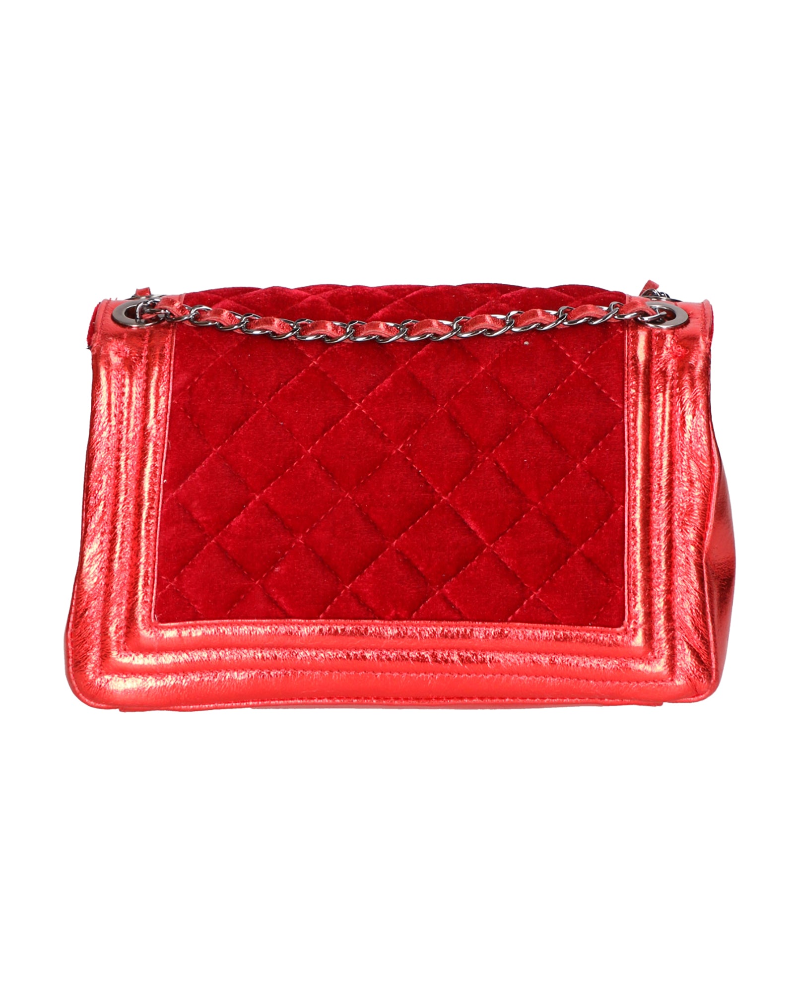 Valeriana Borsa a tracolla da donna Velluto e pelle 1139-ROSSO  Gave Lux