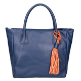 Verdiana Borsa a mano da donna Vera Pelle 06505-D24 BLU JEANS Gave Lux