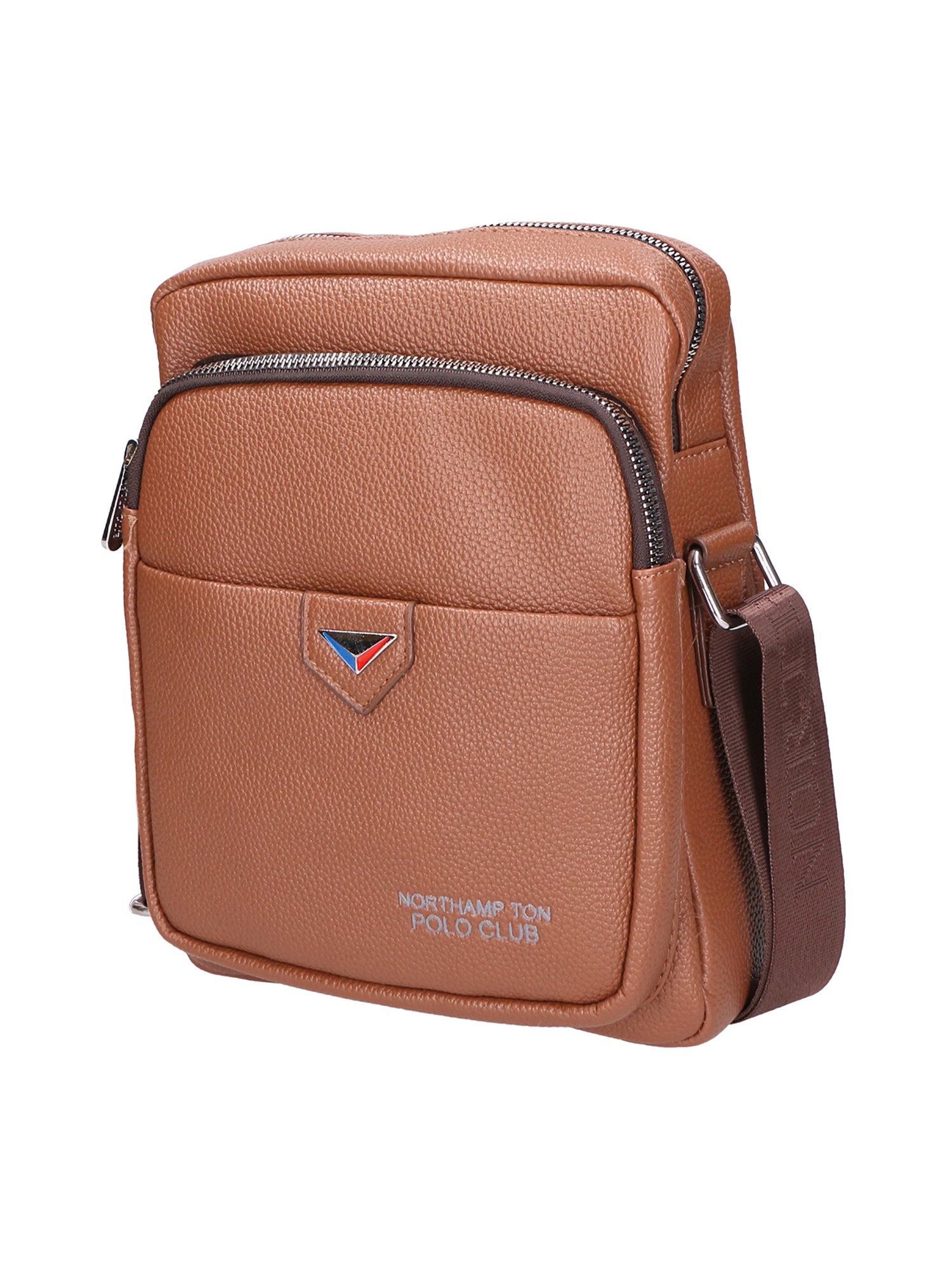 Borsa a tracolla uomo Pelle vegana PU PCL3026-KHAKI Northampton Polo Club
