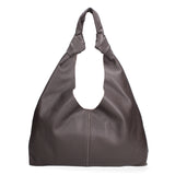 Borsa a spalla da donna 100% vera pelle 07156-D23 T.MORO Viola Castellani