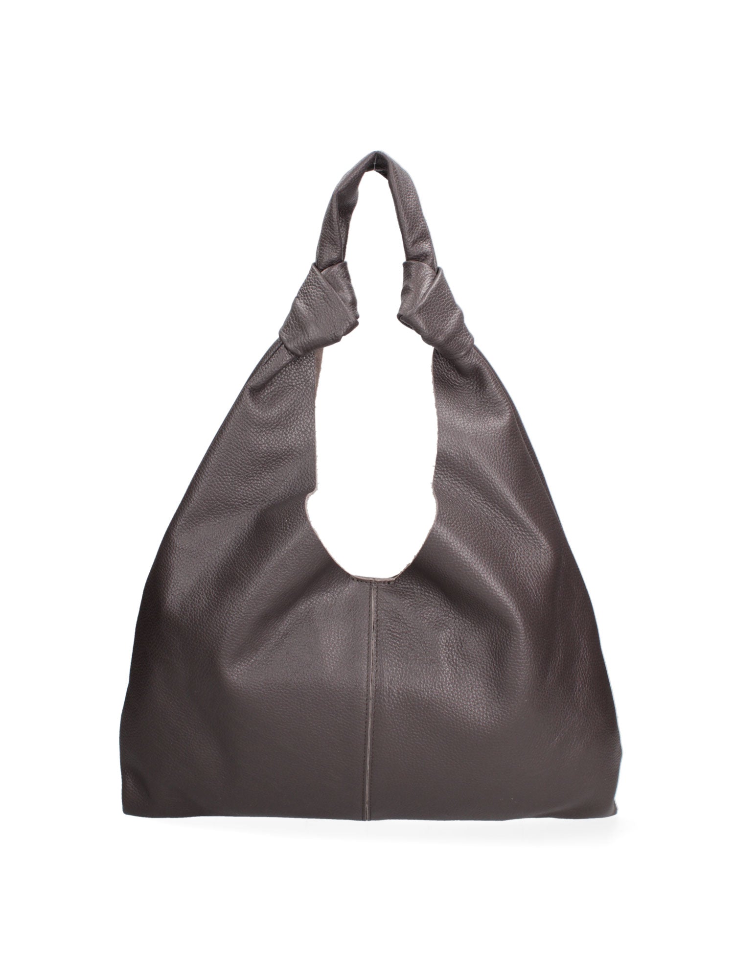 Borsa a spalla da donna 100% vera pelle 07156-D23 T.MORO Viola Castellani