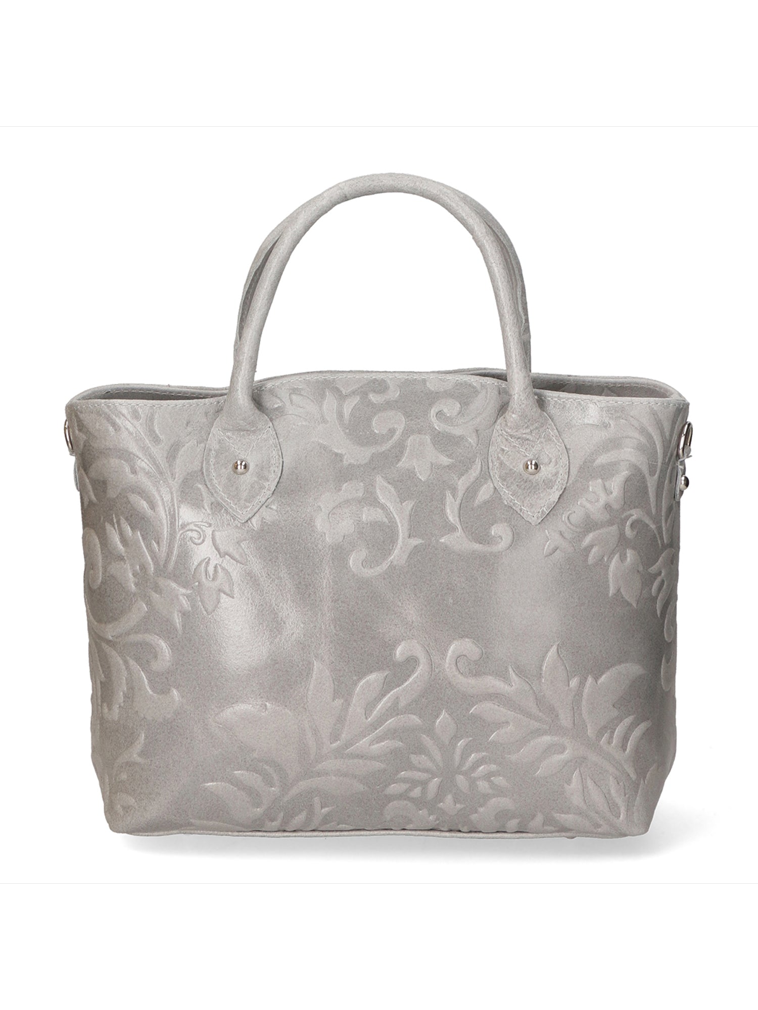 Enza Borsa a mano da donna Vera pelle 8007023FBG-020 GRIGIO CHIARO Gave Lux