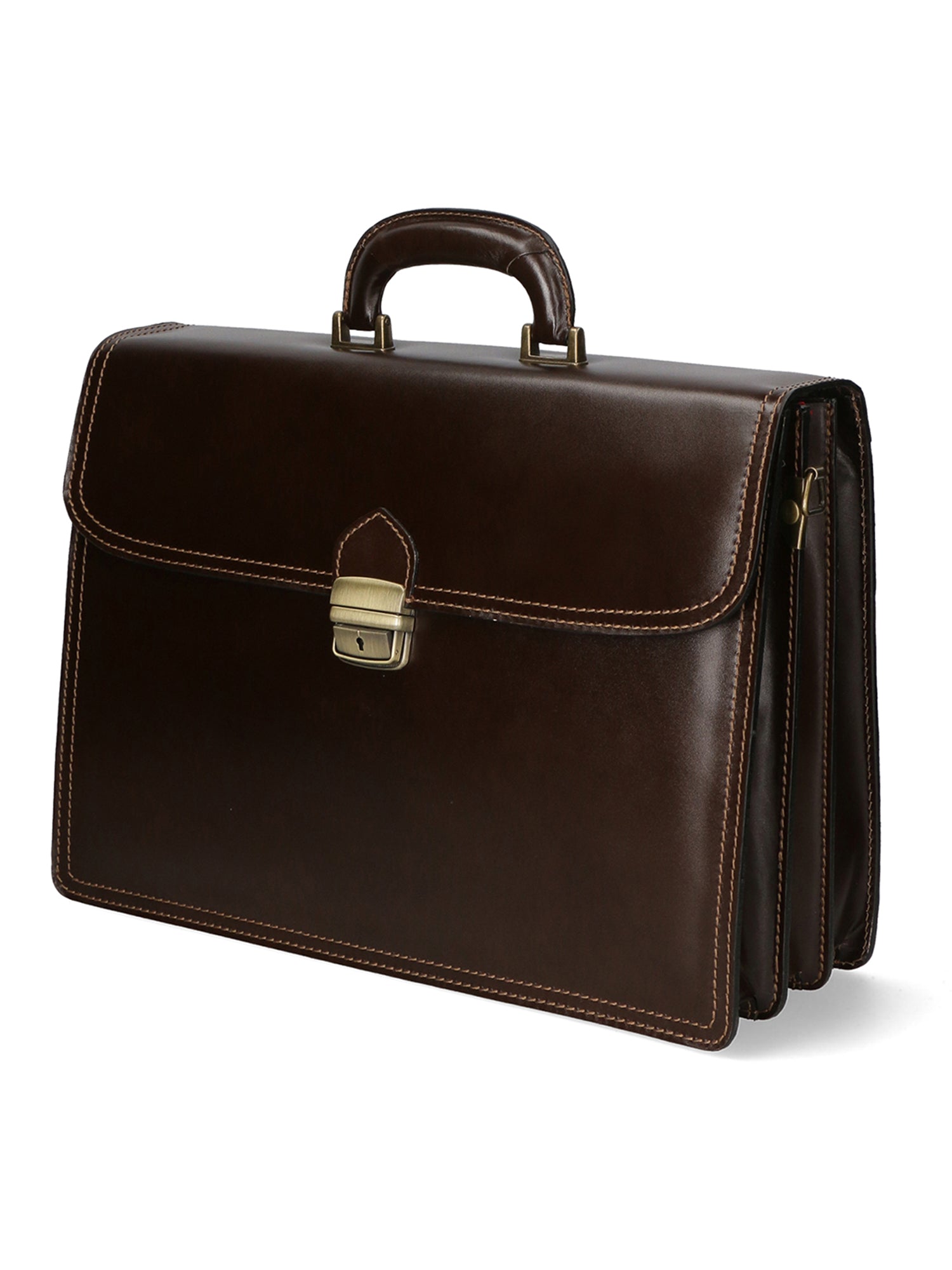 Cesare Borsa da lavoro uomo Vera pelle 7002-T.MORO Gave Lux