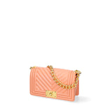 Borsa a mano da donna 100% Pvc FLAT-S 24-DARK RUST - GOLD Marc Ellis