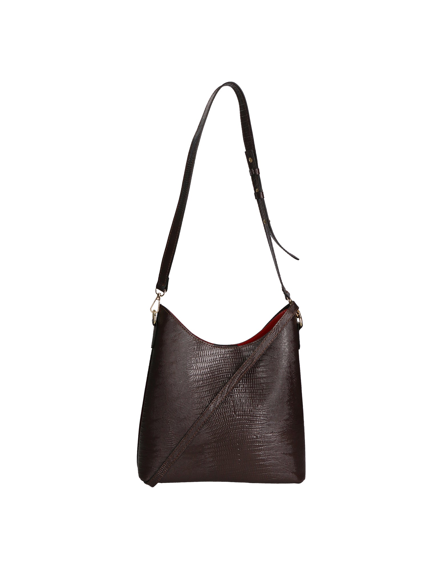 Carmine Borsa a spalla da donna Vera pelle 05442-LU23 T.MORO DARK BROWN Gave Lux