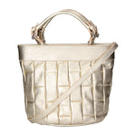 Olimpia Borsa a mano da donna 100% pelle SILVIA 34-PLATINO Gave Lux