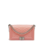 Borsa a mano da donna 100% Pvc FLAT M MANHATTAN-MAUVE + OFF SILVER Marc Ellis