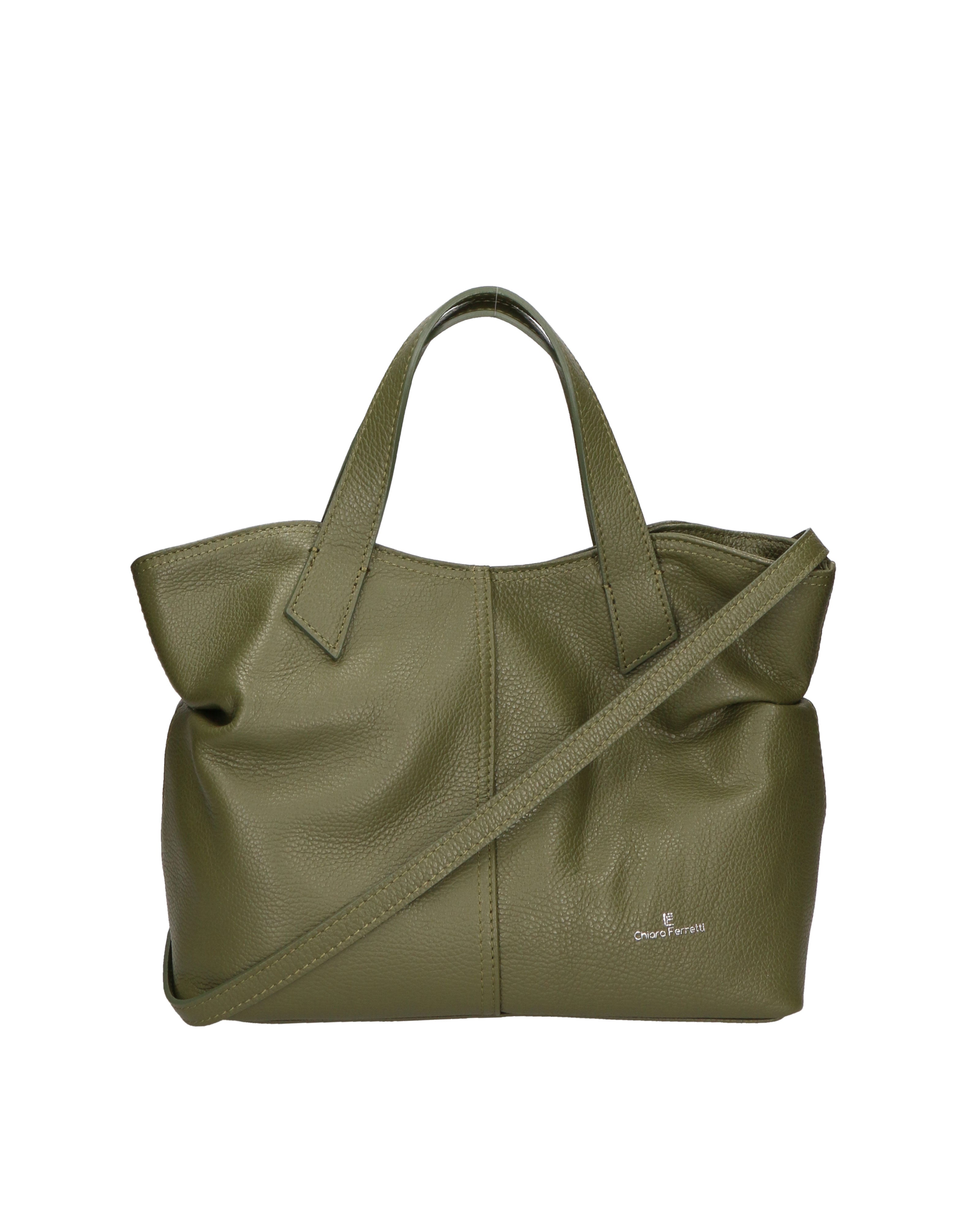 Fiorinda Borsa a spalla da donna Vera Pelle 7011-D74 OLIVO Chiara Ferretti
