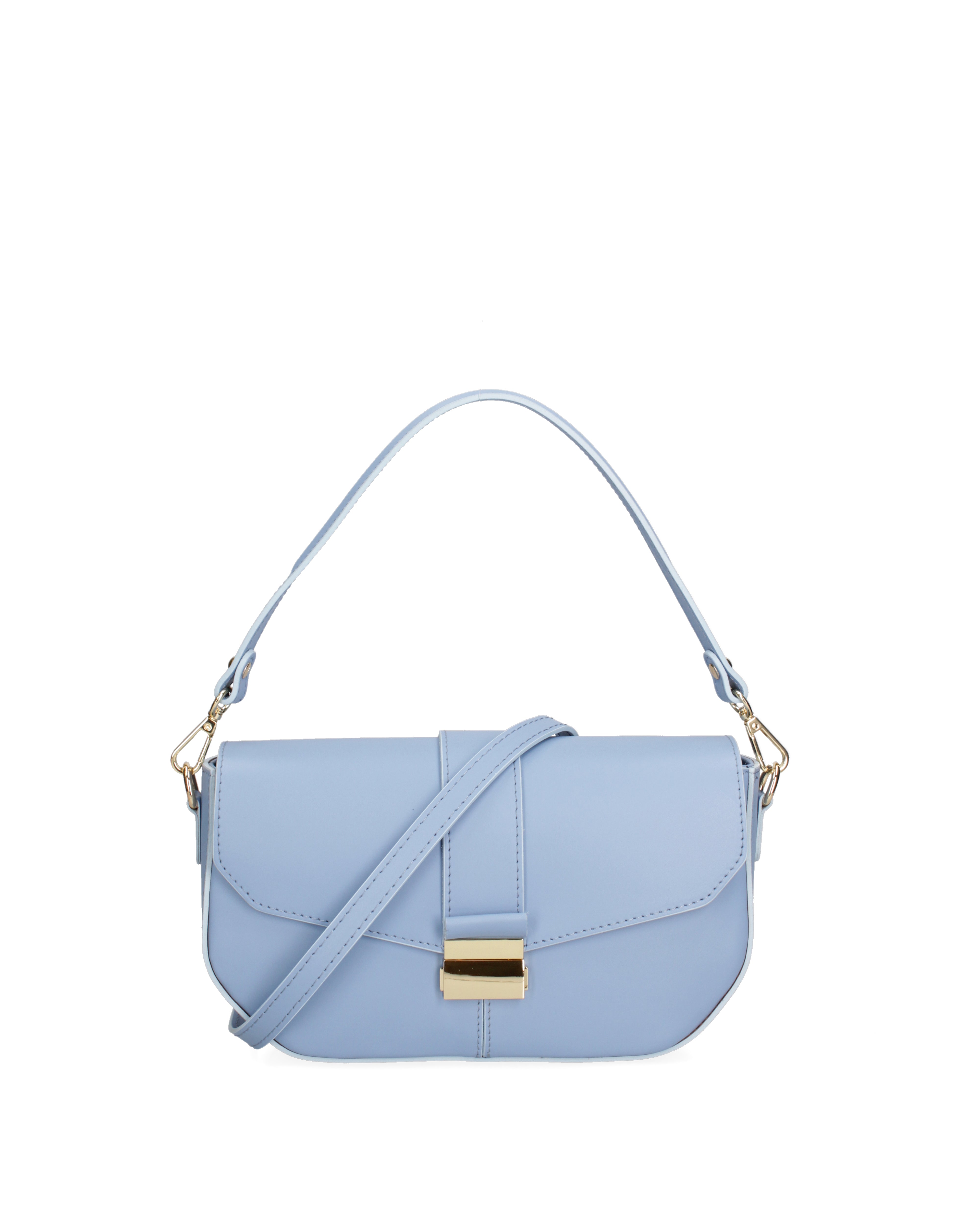 Borsa a spalla da donna Vera pelle 07229-L119 GRIGIO CHIARO Roberta Rossi