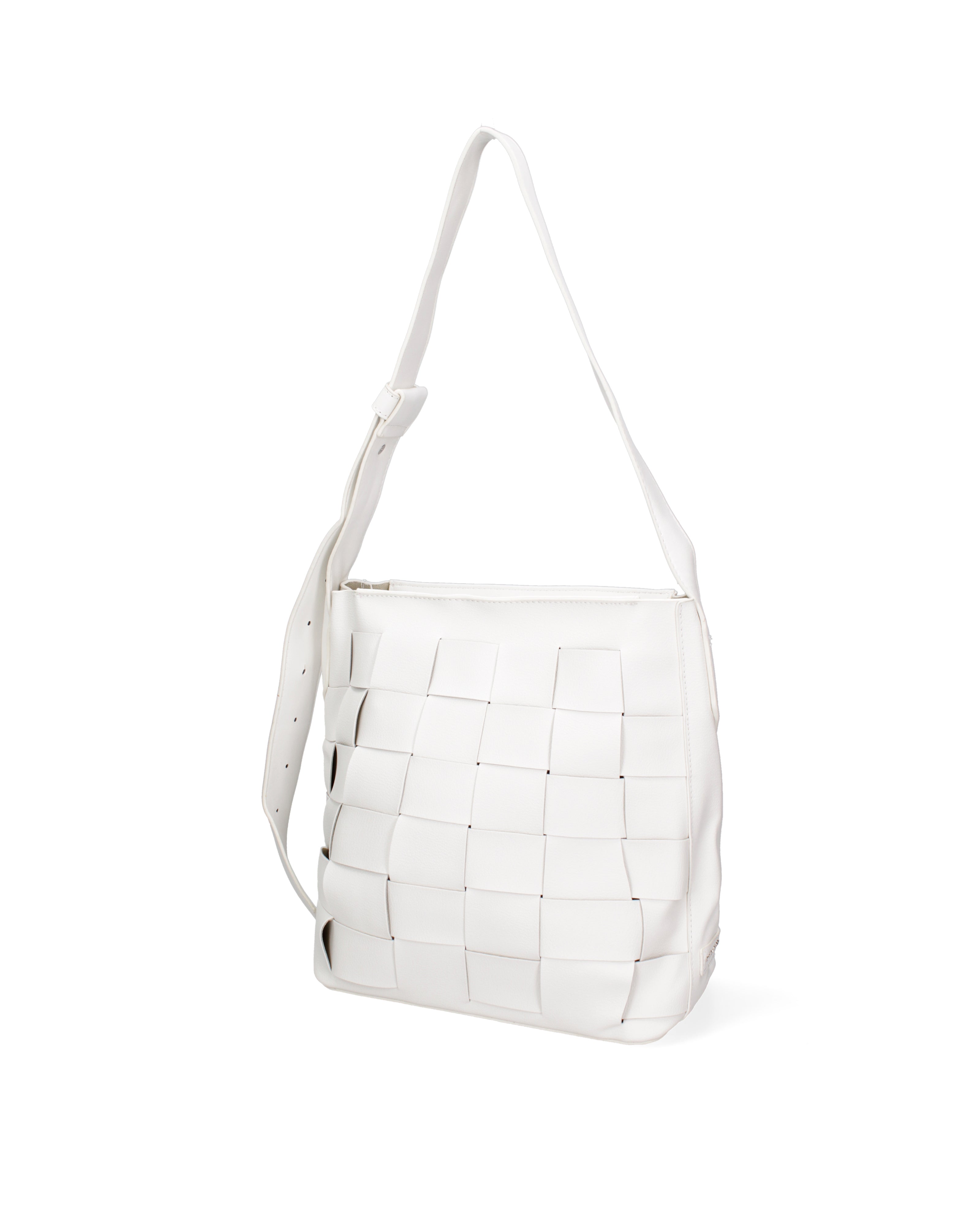 Borsa a spalla da donna 100% Pvc CM6408-WHITE David Jones