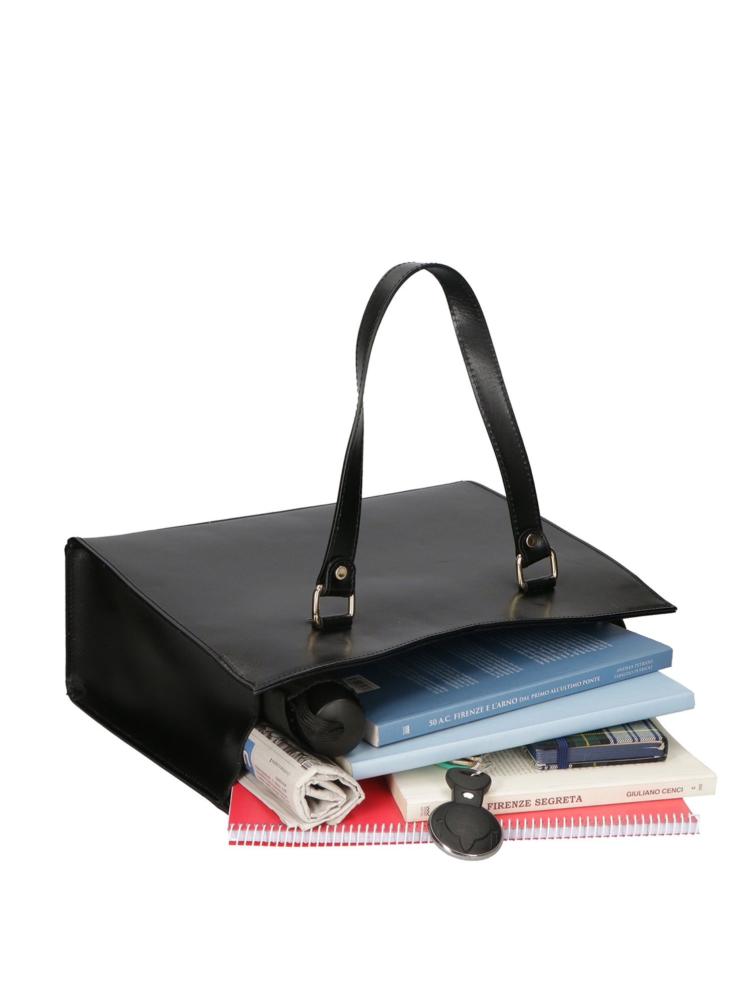Frida Borsa a mano da donna Vera pelle 9134-NERO Gave Lux