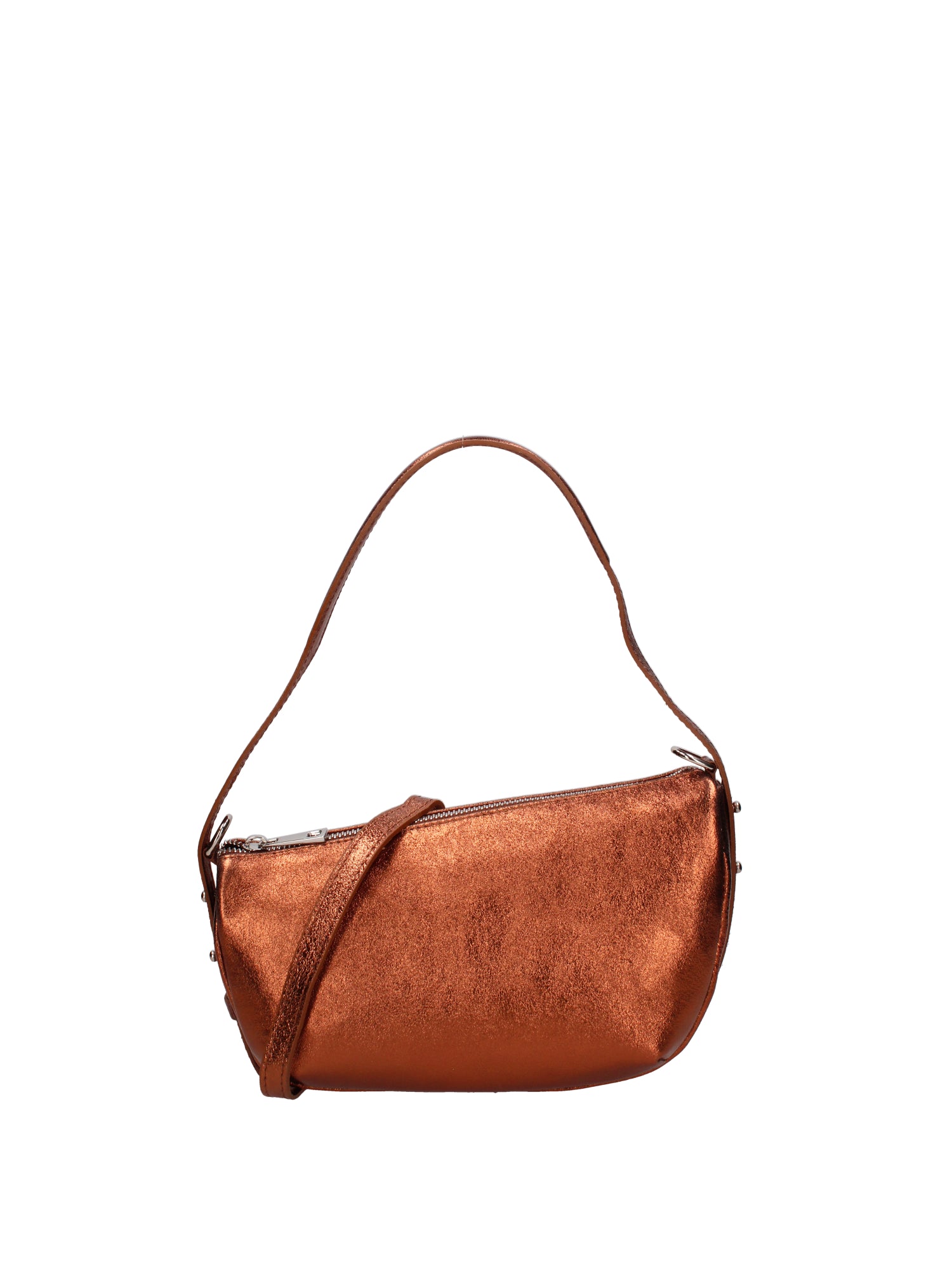 Borsa a spalla da donna Vera pelle e metallo 07228-L006 RAME Roberta Rossi