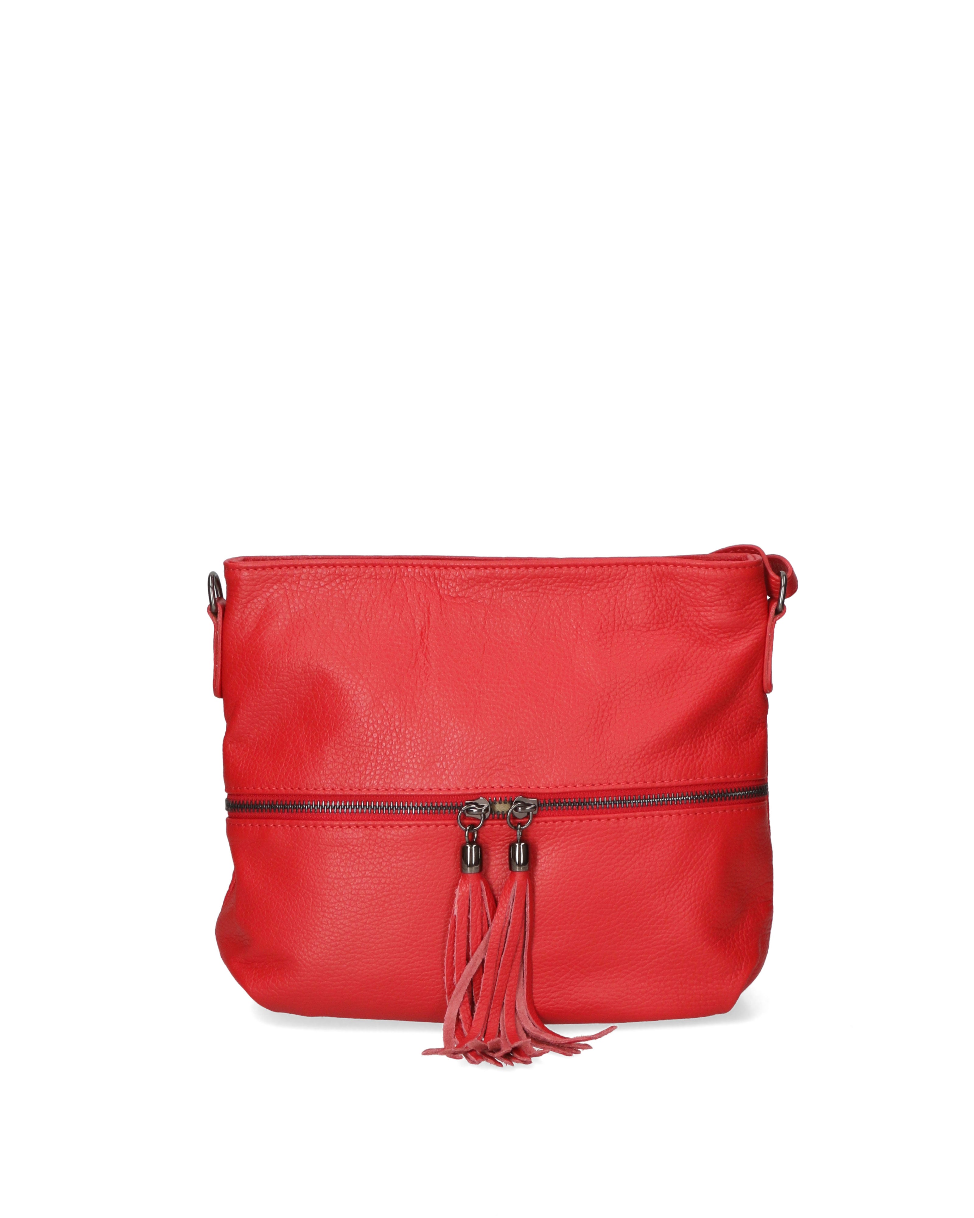 Erminia Borsa a tracolla da donna Vera pelle 80062-ROSSO Gave Lux