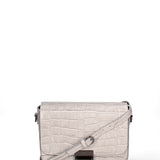 Borsa a tracolla da donna Vera pelle effetto cocco JR-W-1164CC-GLACIER GREY-CDF John Richmond