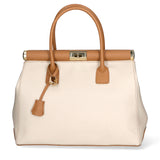 Aleria Borsa a mano da donna Vera pelle 8005-D37 LATTE D44 CUOIO Gave Lux