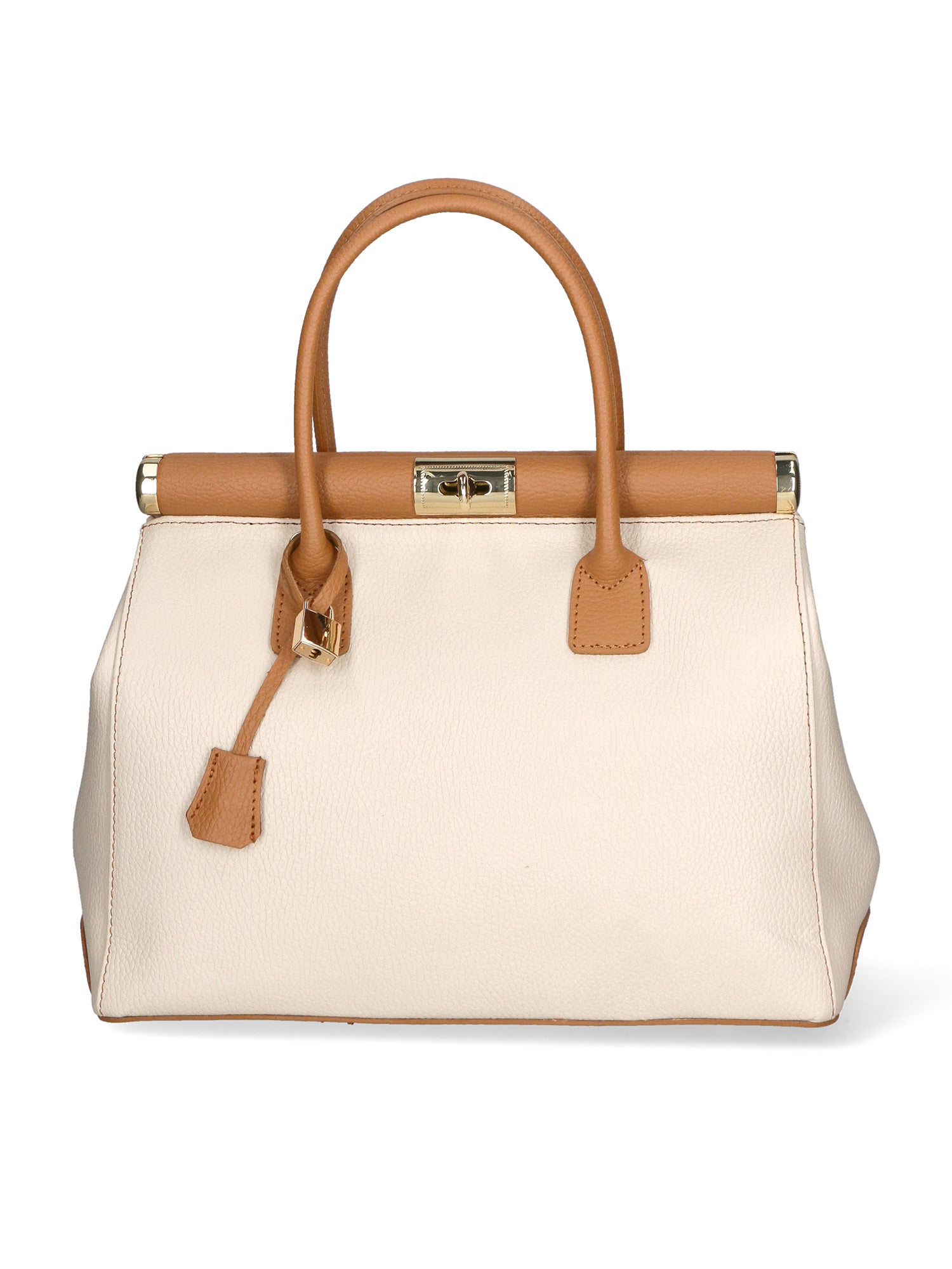 Aleria Borsa a mano da donna Vera pelle 8005-D37 LATTE D44 CUOIO Gave Lux