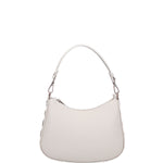 Borsa a spalla da donna 100% pelle ruga 07241-L119 GRIGIO CHIARO Roberta Rossi