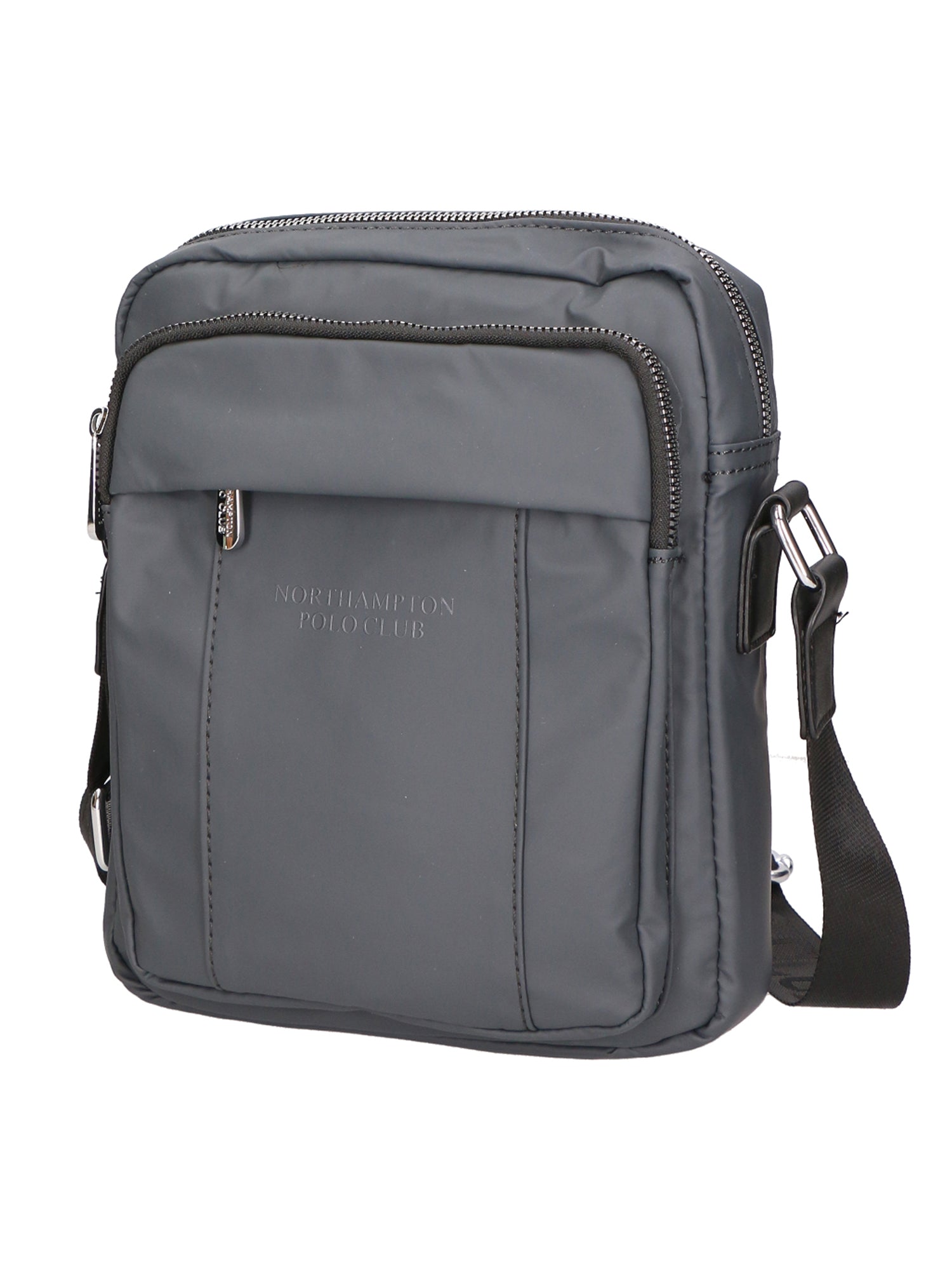 Borsa a tracolla uomo 100% pelle PU PCL3016-GREY Northampton Polo Club
